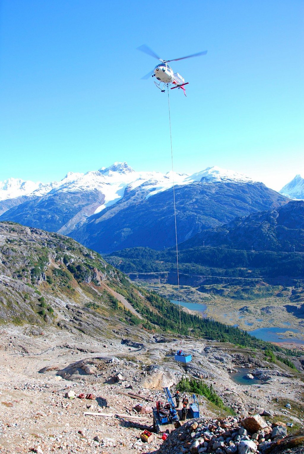 Servicing a drill rig on the Scottie Gold Mine extension