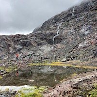 Blue Goat showing in the background, located close to the edge of the Cambria glacier