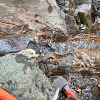 Massive sphalerite vein occuring in Bitter Creek East